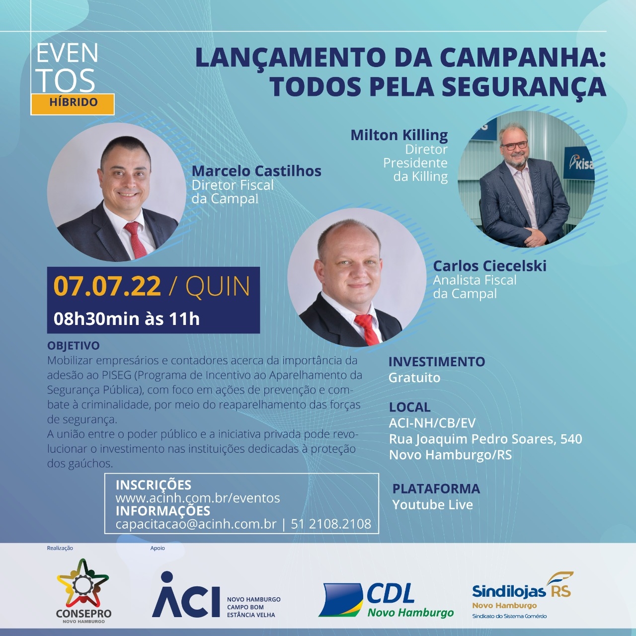 ACI sedia lançamento da campanha Todos pela Segurança