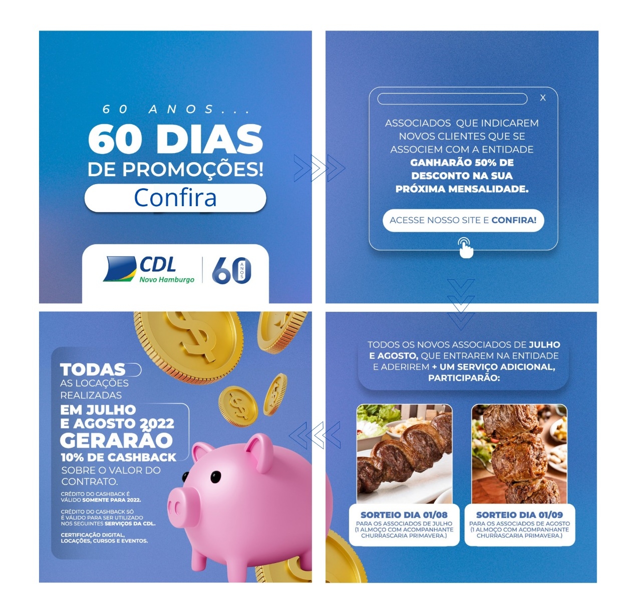 Aniversário com promoções e brindes é na CDL-NH
