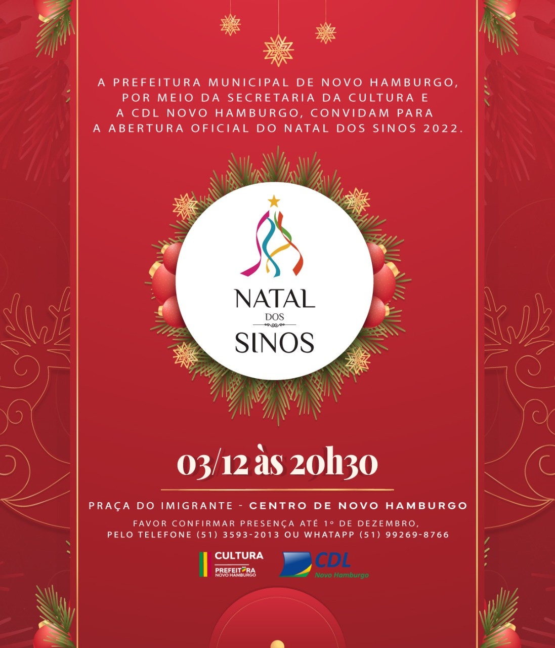 CDL-NH convida para abertura do Natal dos Sinos