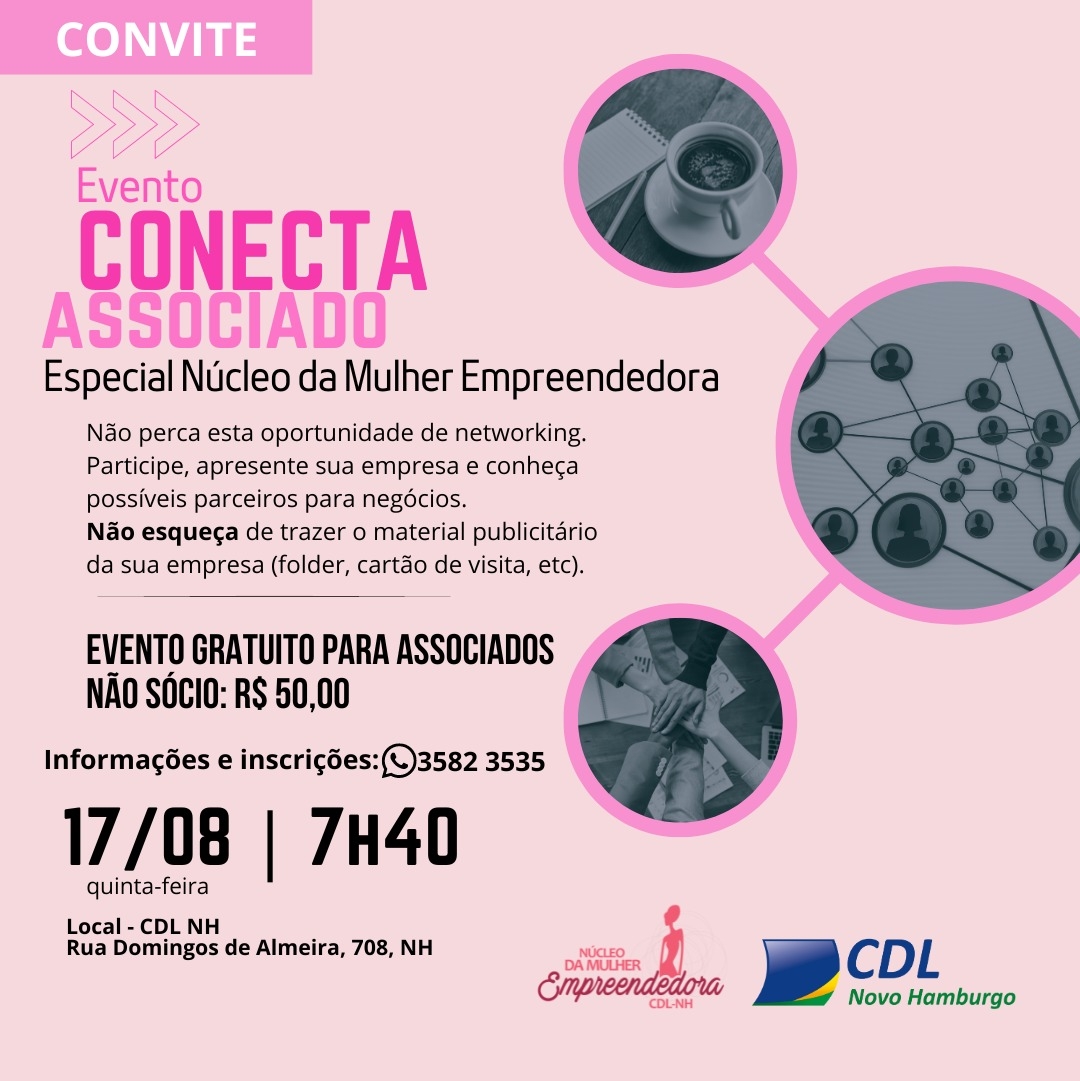 Núcleo da Mulher Empreendedora da CDL-NH promove Conecta Associado
