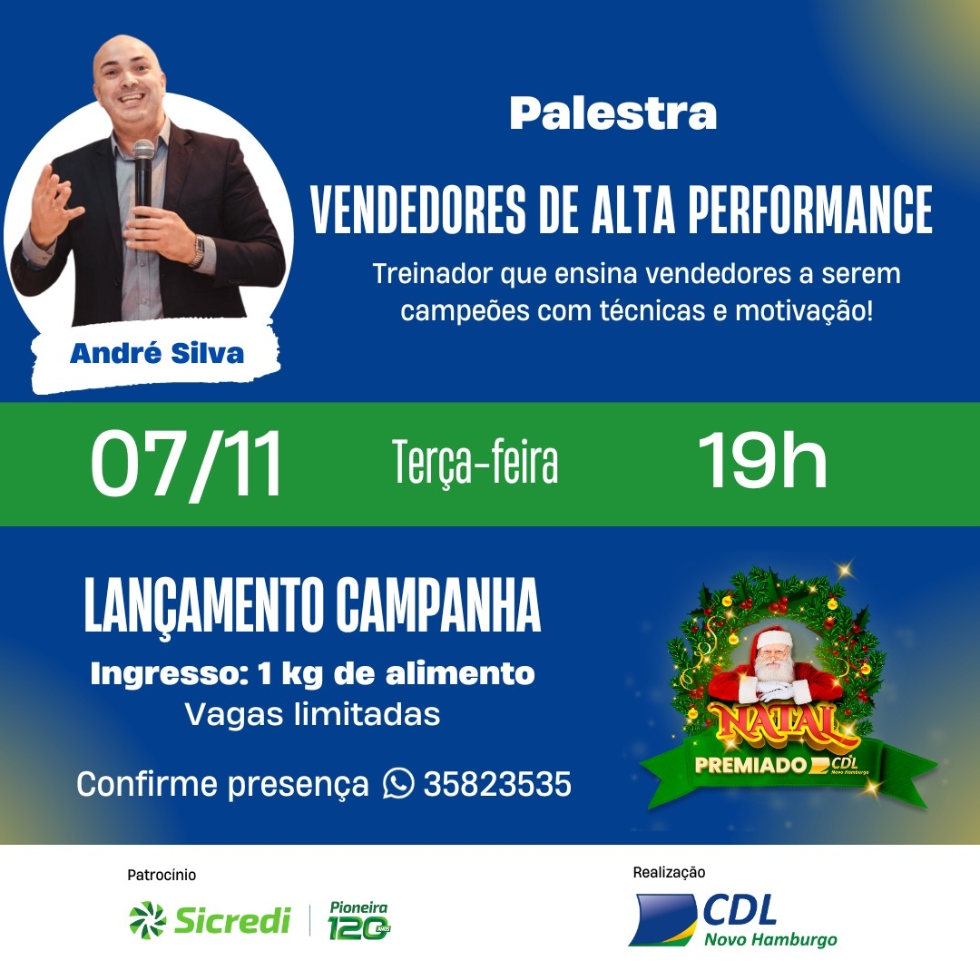 CDL-NH lança campanha de Natal com palestra para associados
